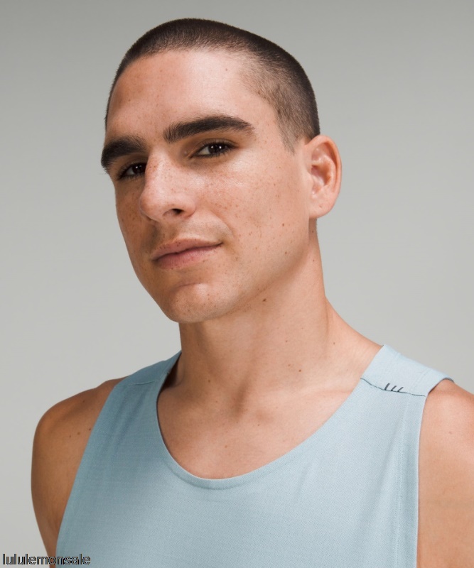 Lululemon Deutschland DELULU983 | Heathered Breeze Blue Strukturiertes Trainings-Tanktop